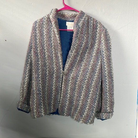 D.K. Gold by Donnkenny Jackets & Blazers - Vintage DK Gold by Donnkenny Size 10 Lambswool Blend Carpet Blazer old money 80s